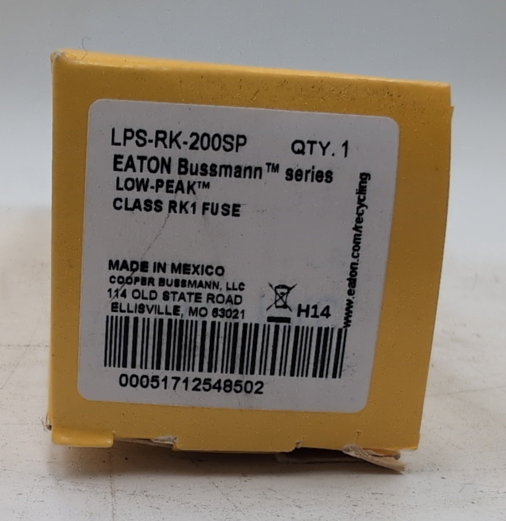 Bussmann LPS-RK-200SPLow Peak Fuse 200Amp 600V Class RK1 Time Delay NEW New