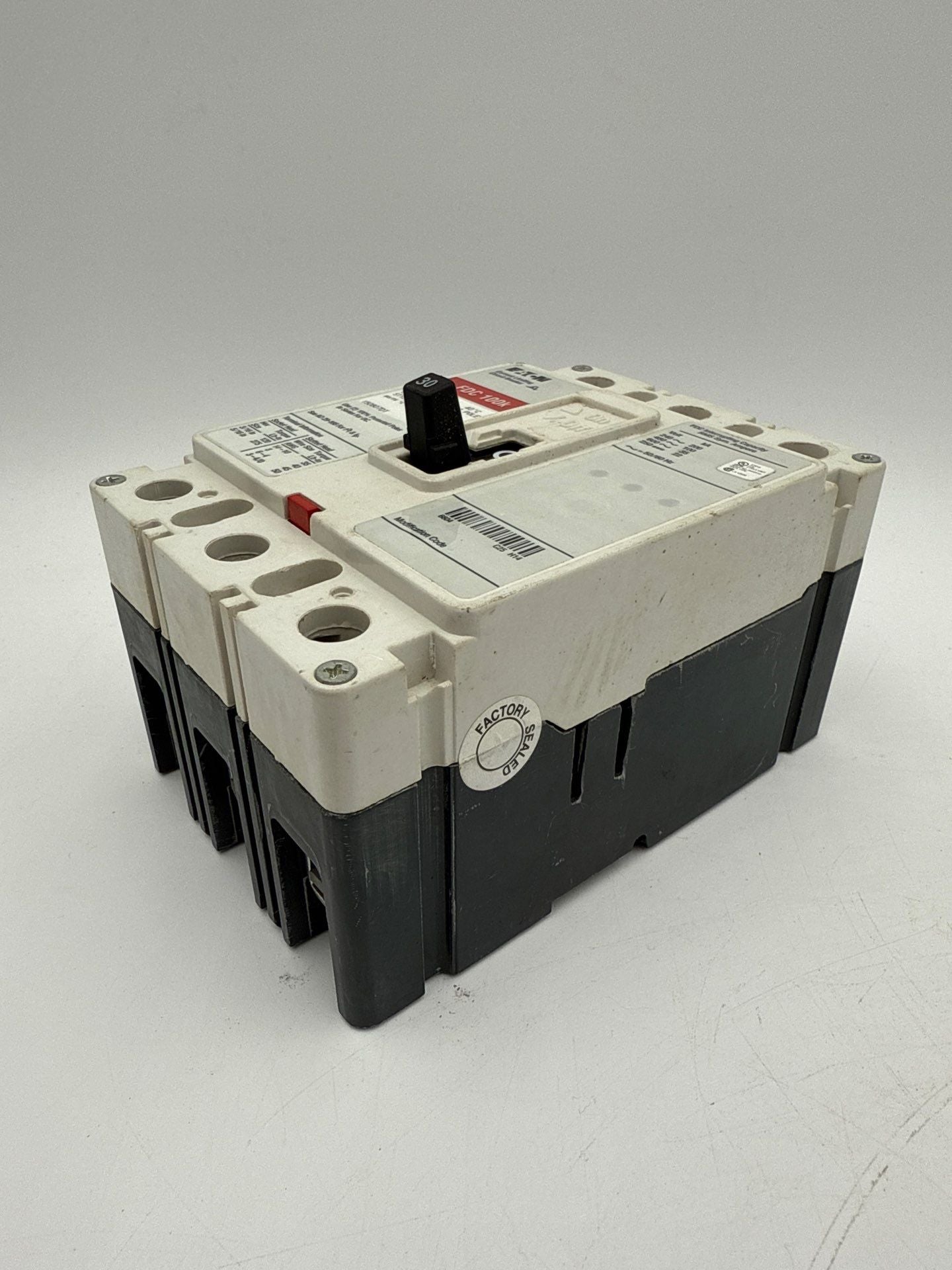 Eaton FDC3030 Circuit Breaker 30A 3P 600V FDC 100k 30 Amp 3 Pole Bolt On Used