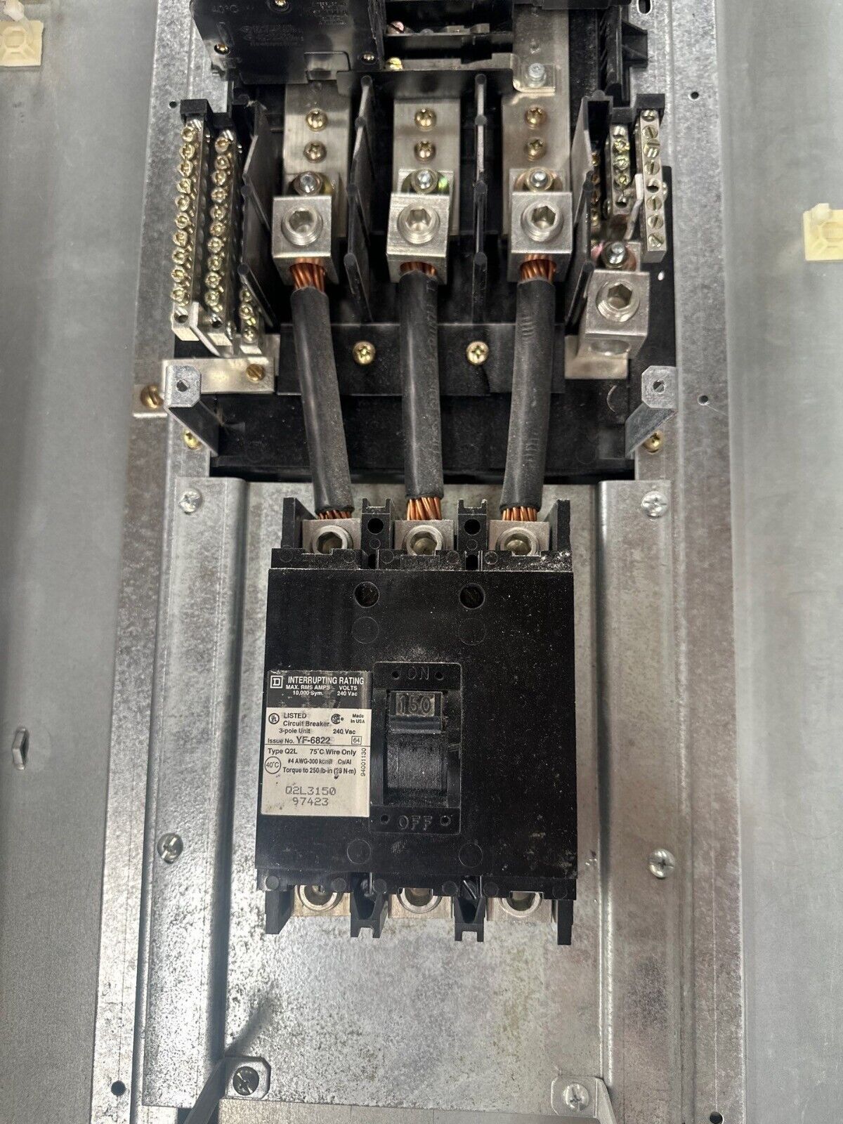 Square D NQOD442M225 NQOD Panelboard 225A 208Y/120V 3PH 4W Main MCB Q2L3150 MH50 P412 Used