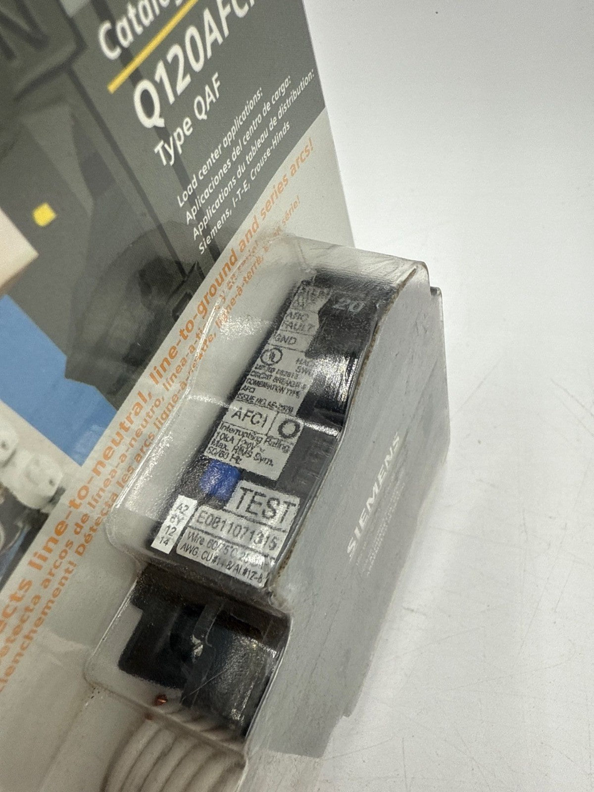 Siemens Q120AFCP Circuit Breaker 20A 1P 120V QAF 20 Amp 1 Pole Arc Fault Q120AF New