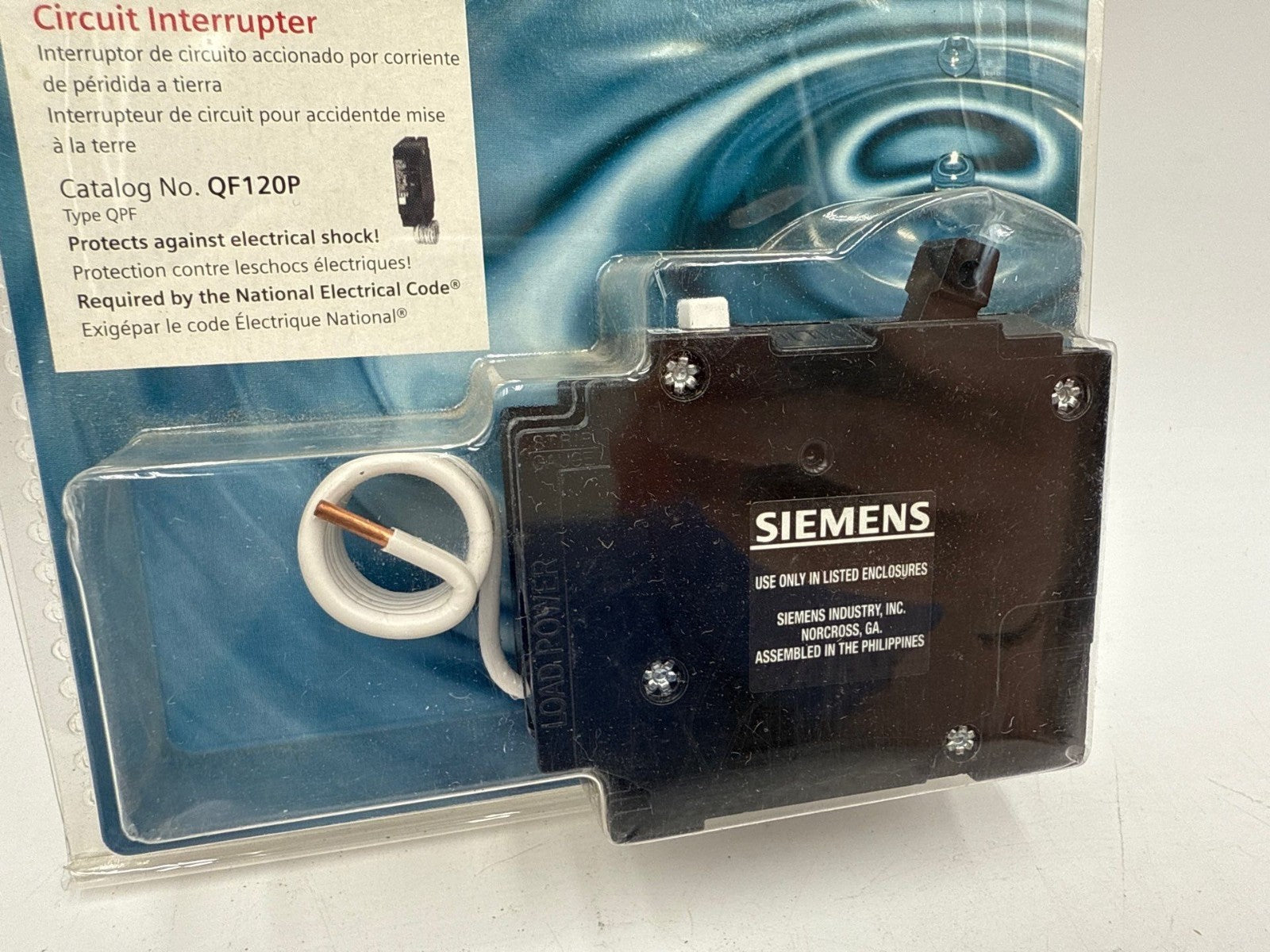 Siemens QF120P Circuit Breaker 20A 1P 120V QPF 20 Amp 1 Pole Ground Fault GFCI New