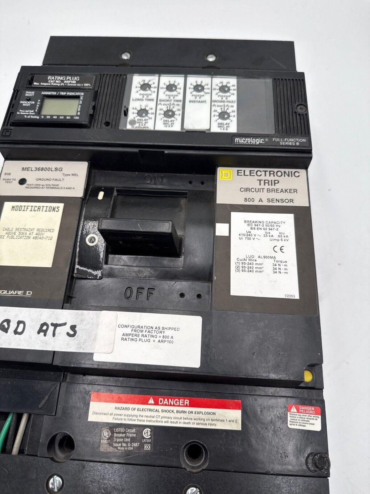 Square D MEL36800LSG Used