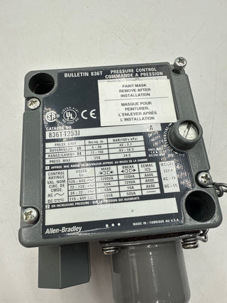 Allen Bradley 836T-T253J Pressure Control Switch 12-150 PSI 350PSI Max New