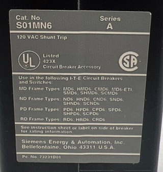 Siemens S01MN6 Used