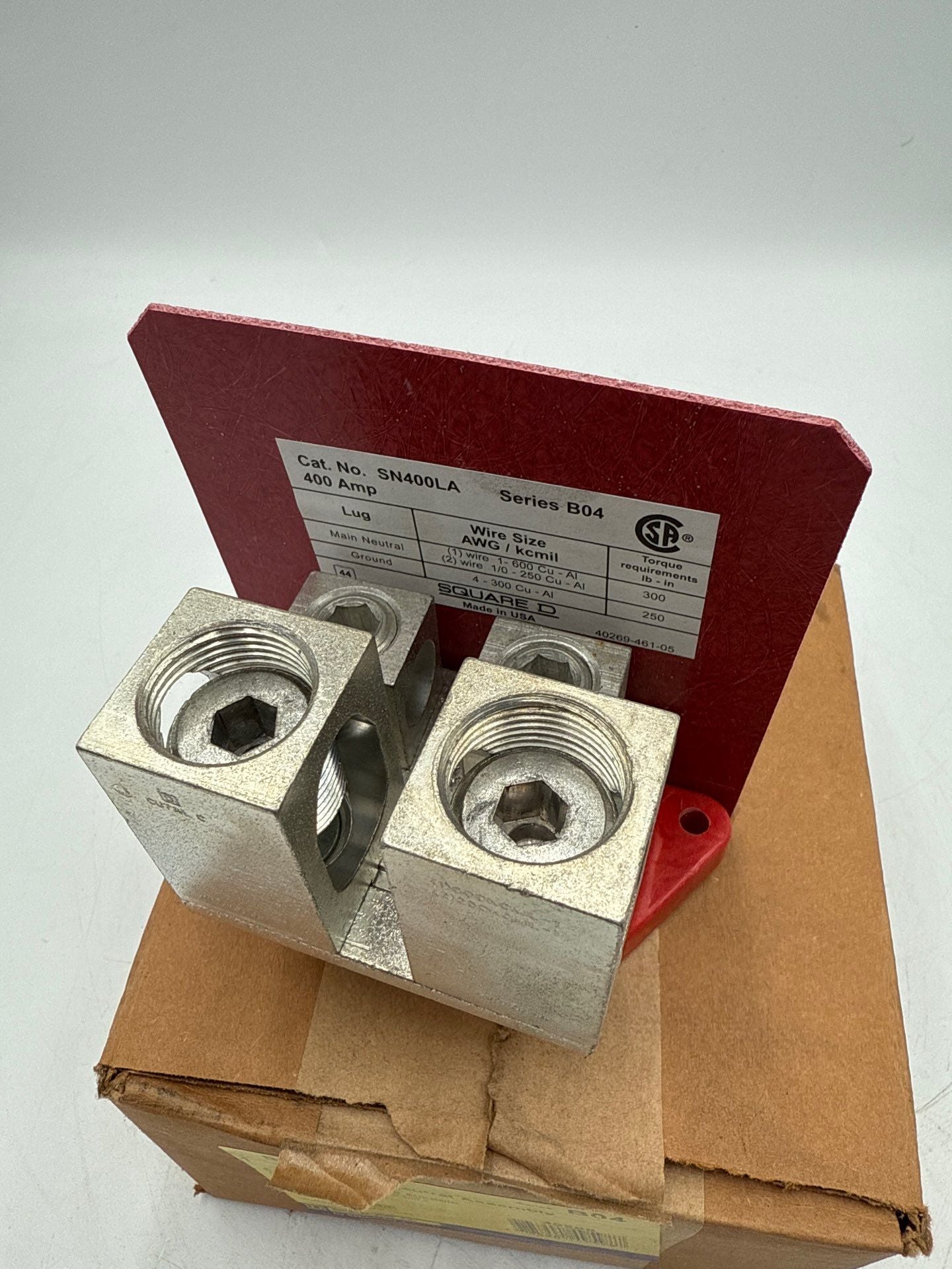 Square D SN400LA Series B04 Groundable Neutral Assembly 400 AMP 1AWG to 250kcmil New