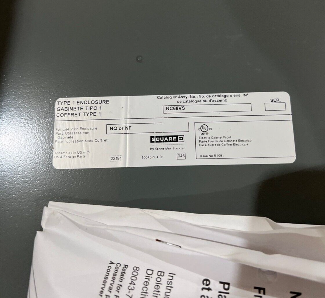 Sq D NQ Panelboard 600A 208Y/120V 3PH 4W 42 Cir LGP36600U31X MCB Indoor Encl P672 New