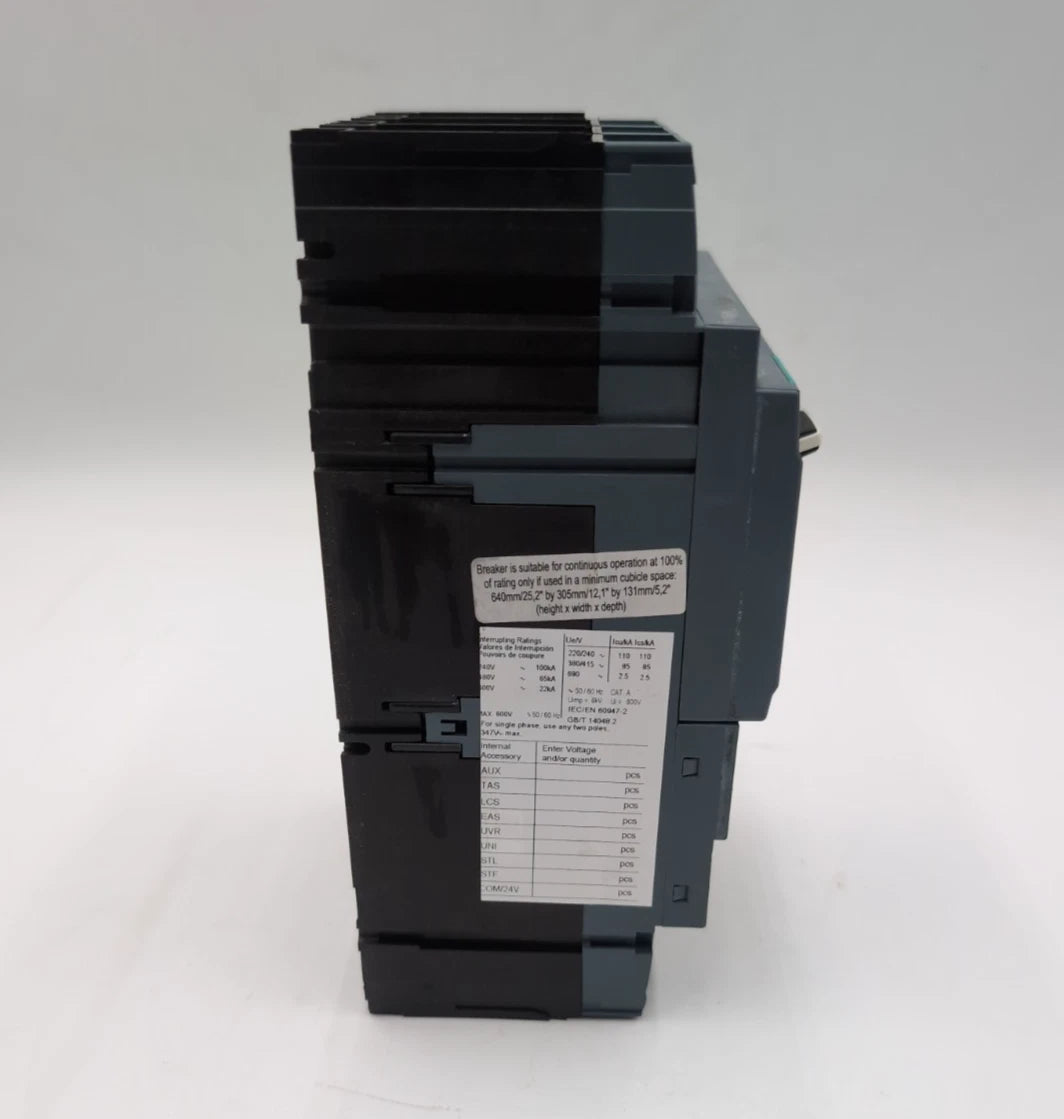 Siemens 3VA6110-6HN31-0AA0 Circuit Breaker 100A 3P 600V 3PH LSI Trip 100 Amp NEW New