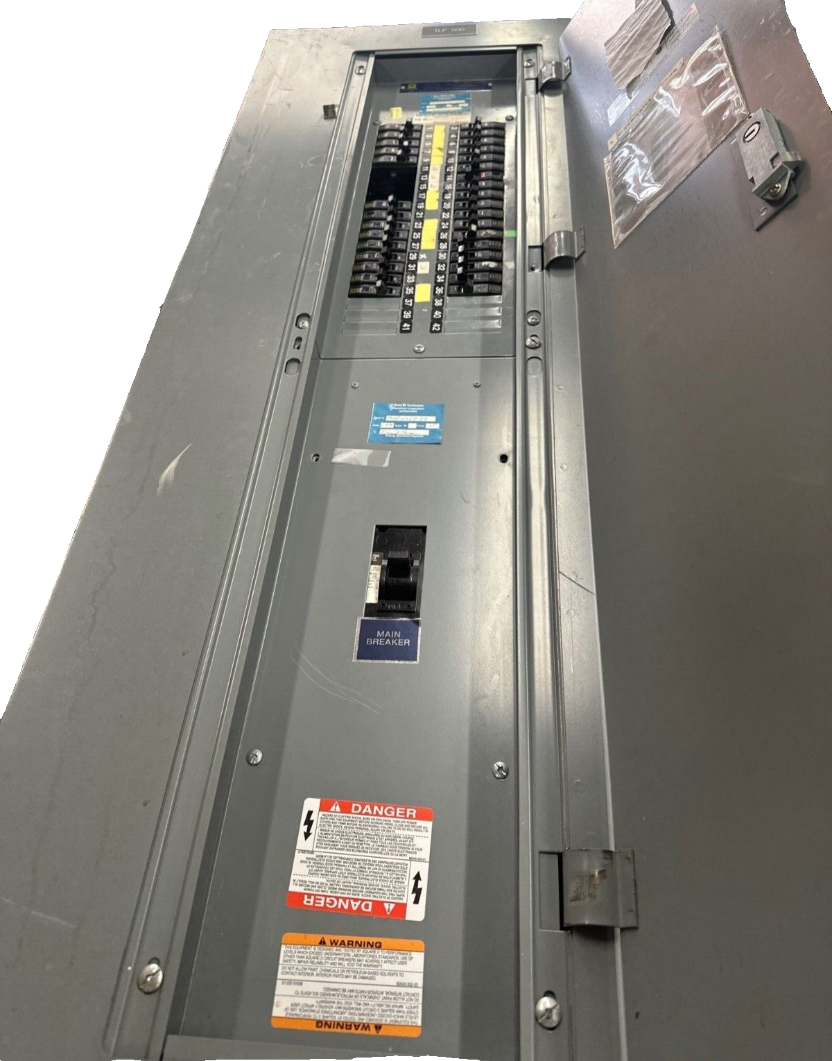 Square D NQOD442M225 NQOD Panelboard 225A 208Y/120V 3PH MCB Main Breaker Q2L3150 P410 Used