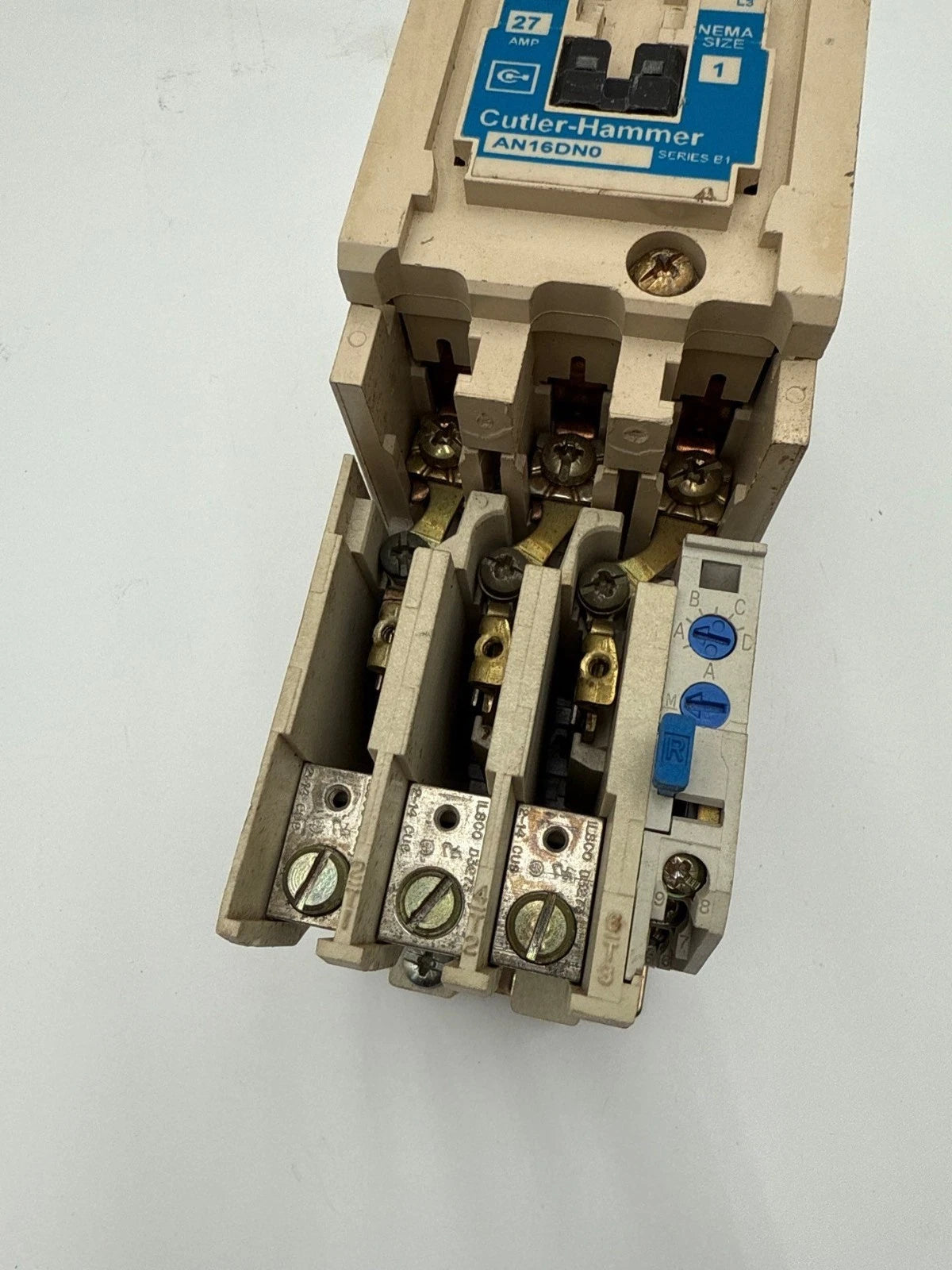 Cutler Hammer AN16DN0 Starter NEMA Size 1 27A 3P Coil 440/480V Overload C306GN3 Used