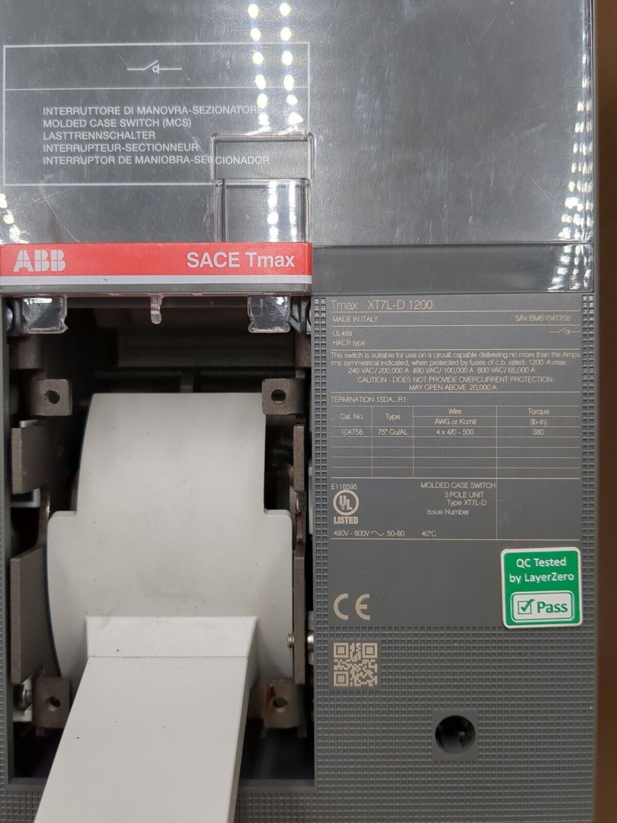 ABB XT7 L-D 1200 New