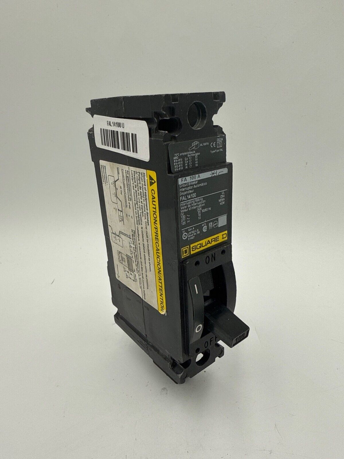 Square D FAL14100 Used