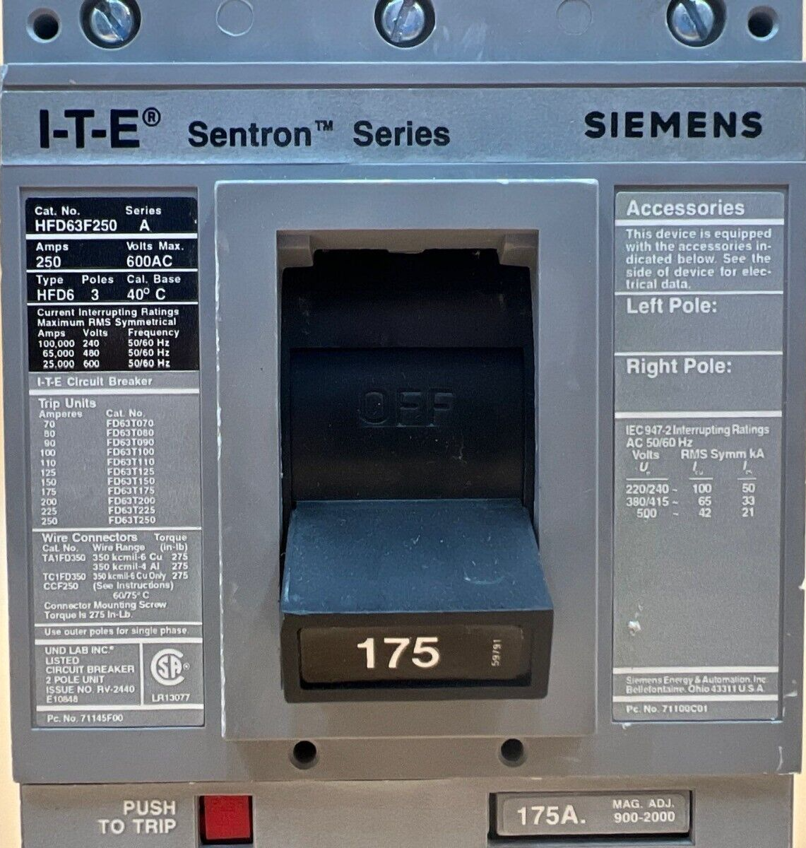 Siemens HFD63F250 Used