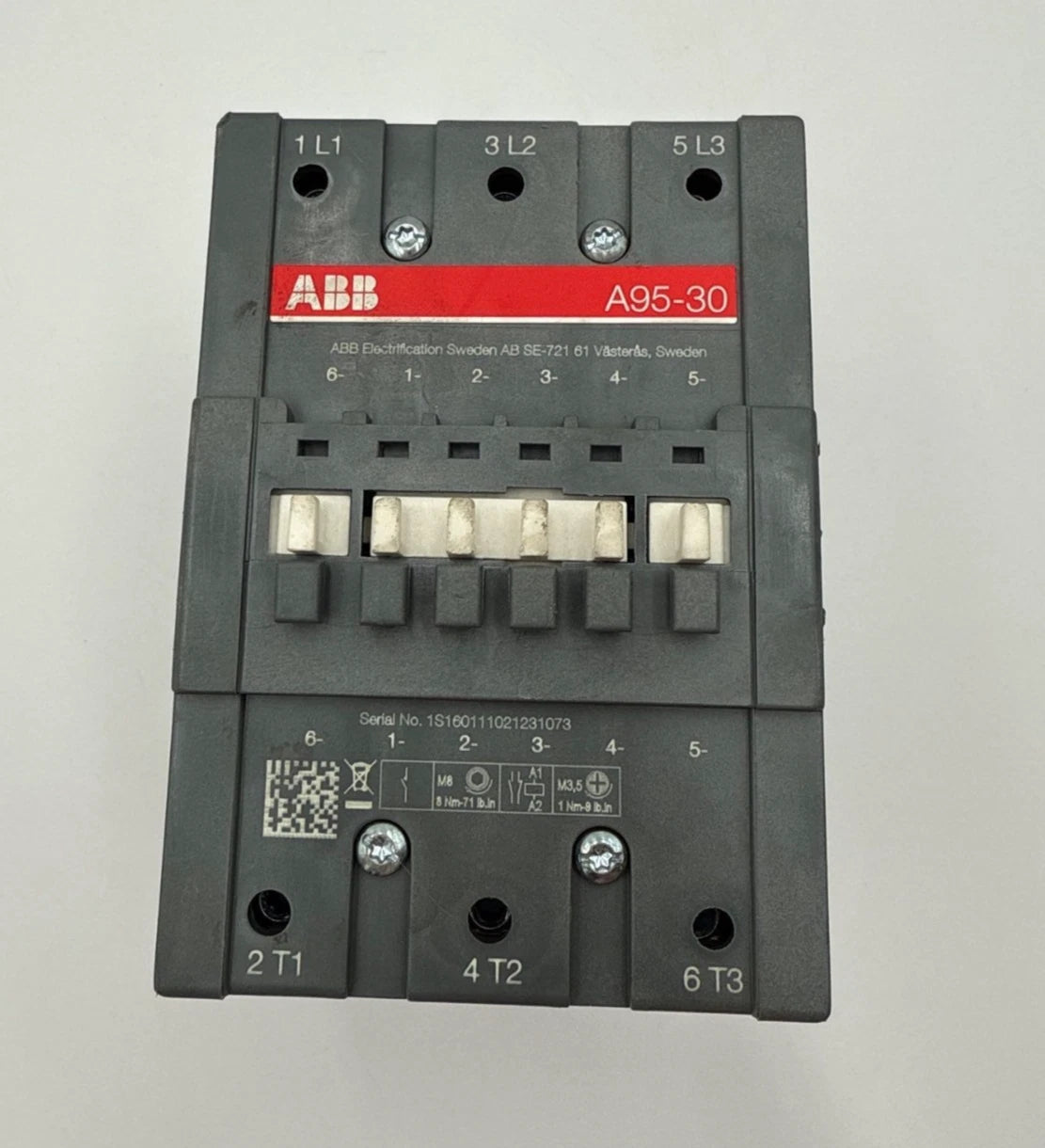 ABB A95-30 Contactor 145A 3P 600V 3PH 75HP Coil 220-230V 50Hz 230-240V 60Hz Used