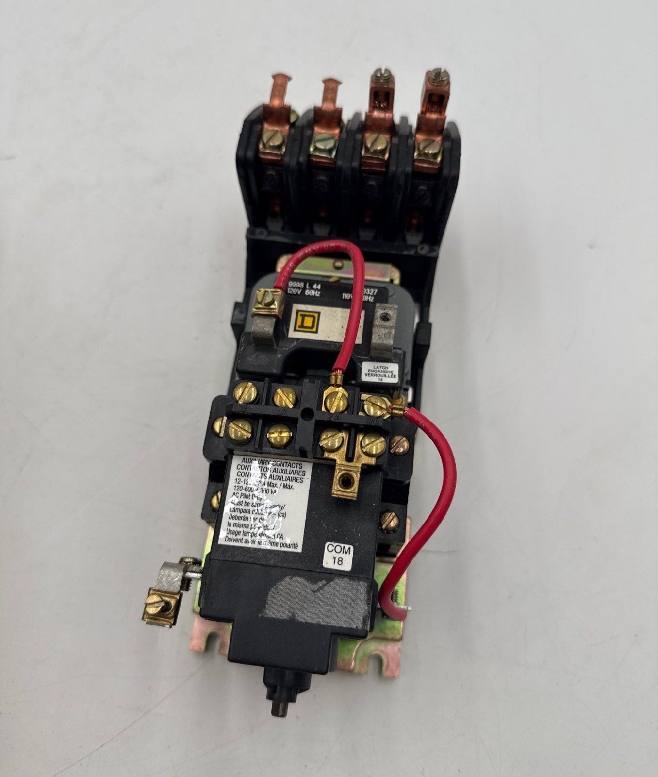 Square D 8903 LX040 Lighting Contactor 4Pole 600V 3PH Coil 110/120V 8903LX040 Used