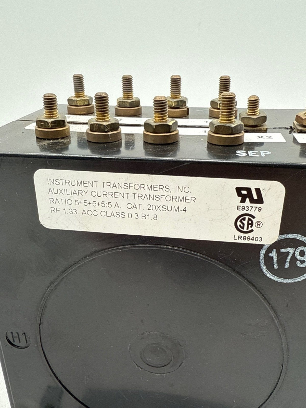 Instrument Transformers 20XSUM-4 Auxiliary Current Tansformer Ratio 5+5+5+5:5A Used