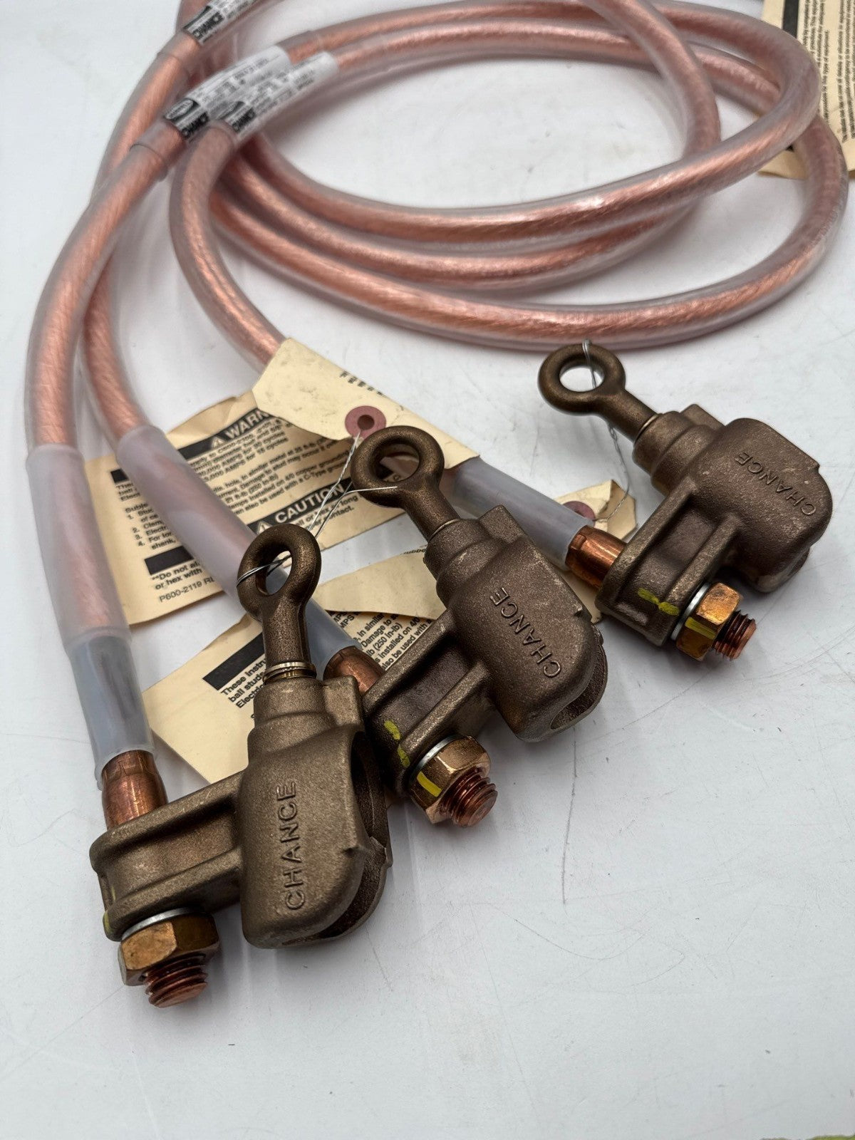 6' Chance T6002246 3-Leg 2/0 Ground Set Cluster C600-2100 Ball Socket Clamp New