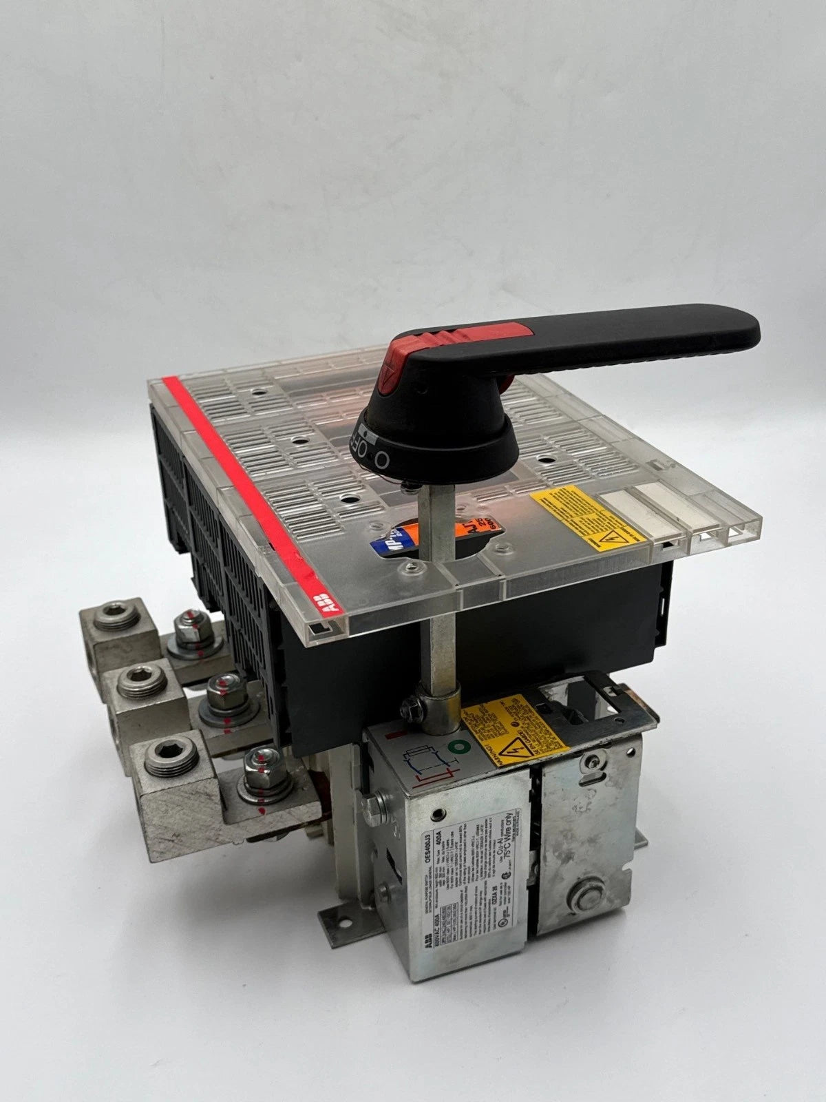 ABB OES400J3 Fused Disconnect Switch 400A 3P 600V 3PH 350HP Fuses AJT250 250 Amp Used