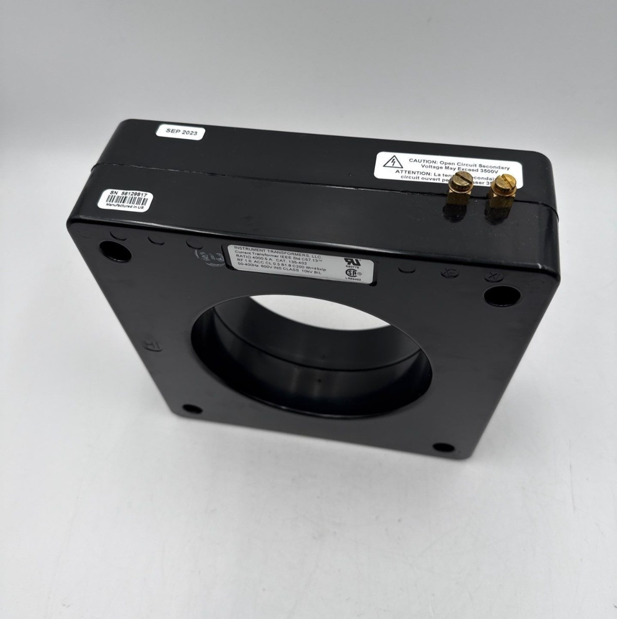 IT LLC 135-402 Current Transformer 4000:5A 50-400Hz 600V 10kV BIL New