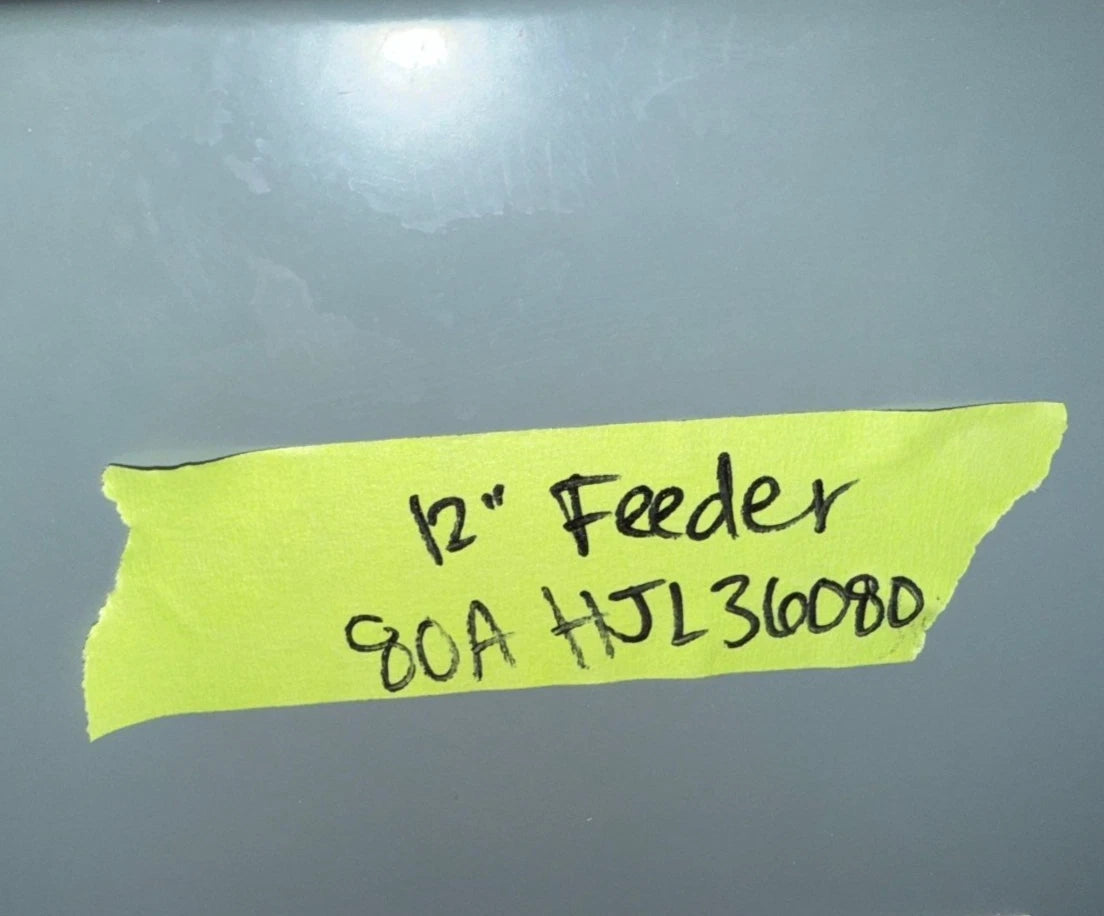 12" Square D Model 6 80 Amp Feeder MCC Bucket HJL36080 Breaker 80A HJL New