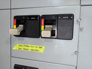 Eaton Freedom 2100 12" 60A Dual Twin Feeder MCC Bucket HFD3060 60 Amp Used