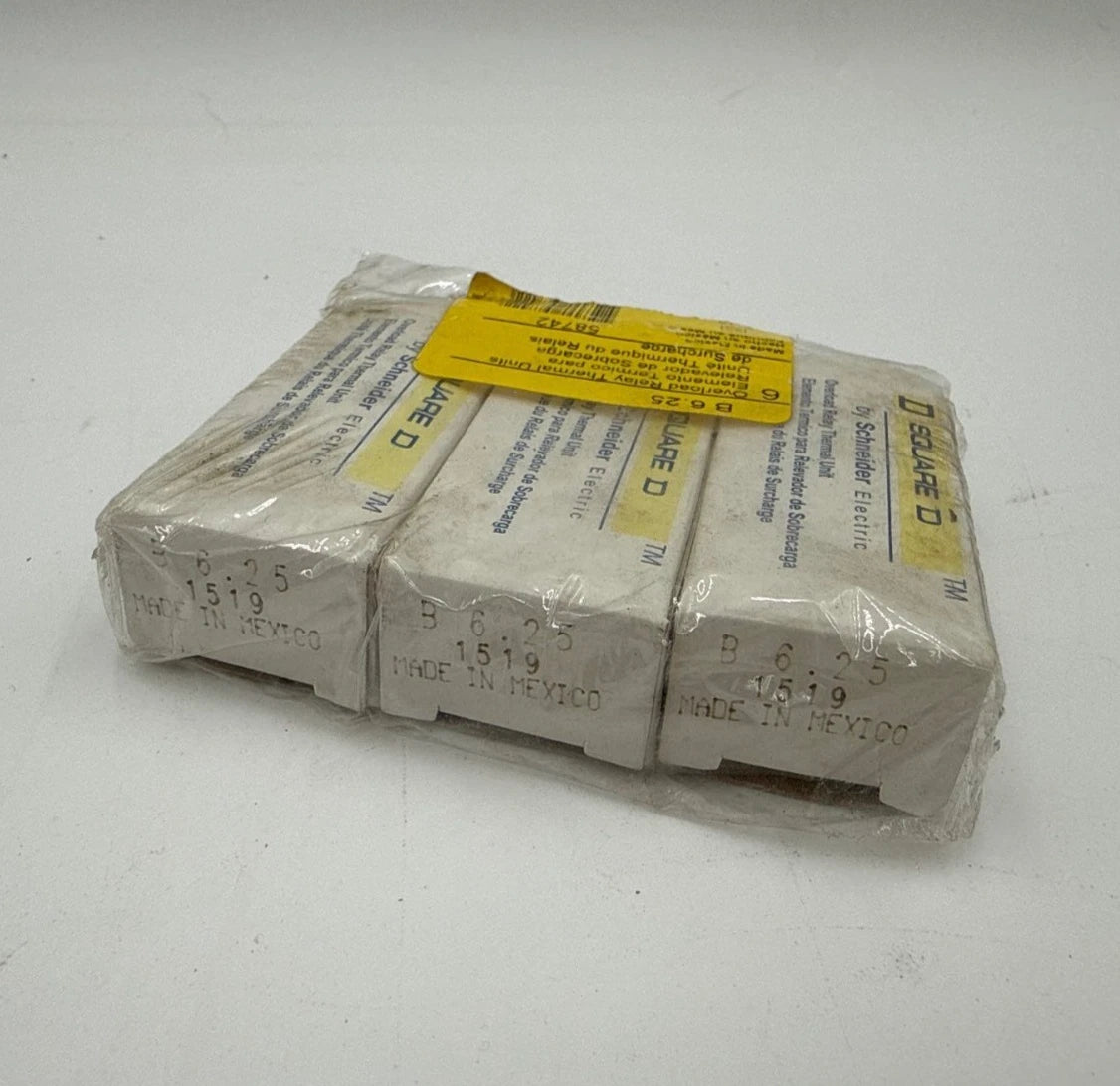 3PC Lot Square D B6.25 Thermal Overload Relay Heater Element B625 3.98-4.89 Amp New