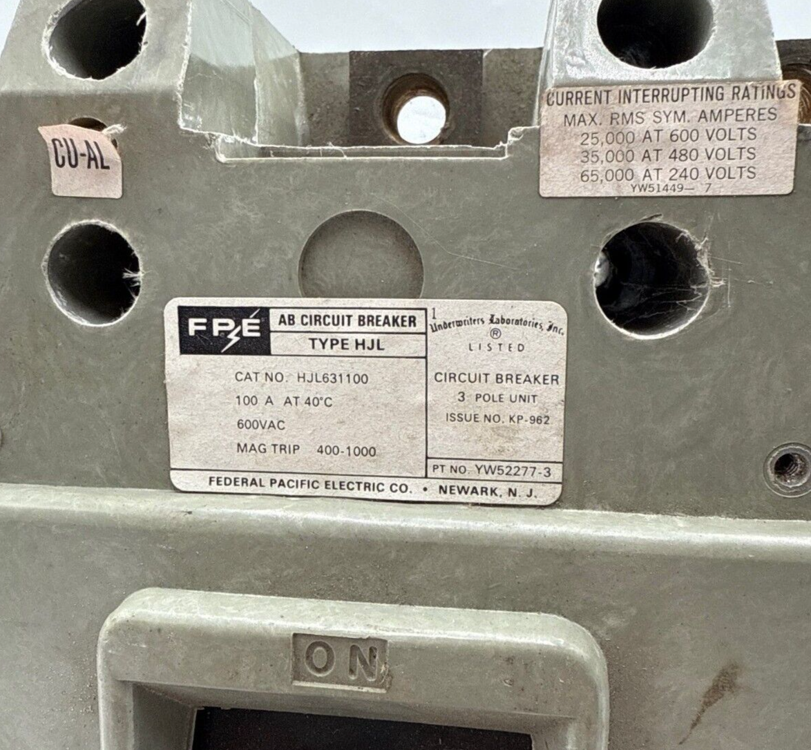 FPE HJL631100 Used