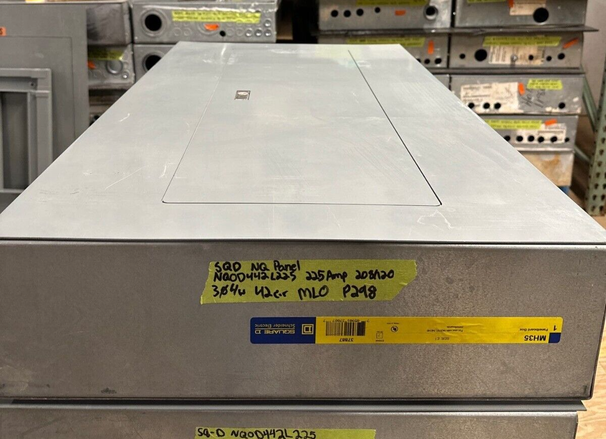 Sq D NQOD442L225 Panelboard 225A 208Y/120V 4W 3P Main Lug Panel MLO 42 Circuit P298 Used
