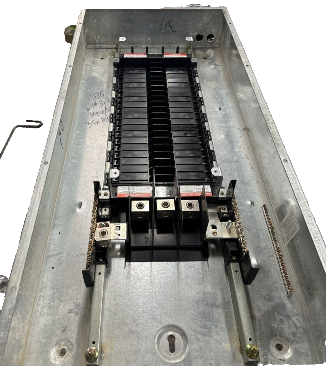 Square D 250A NF Panelboard 240V 600Y/347V 3PH 4W 42 Cir Box MH44 250 Amp P399 Used