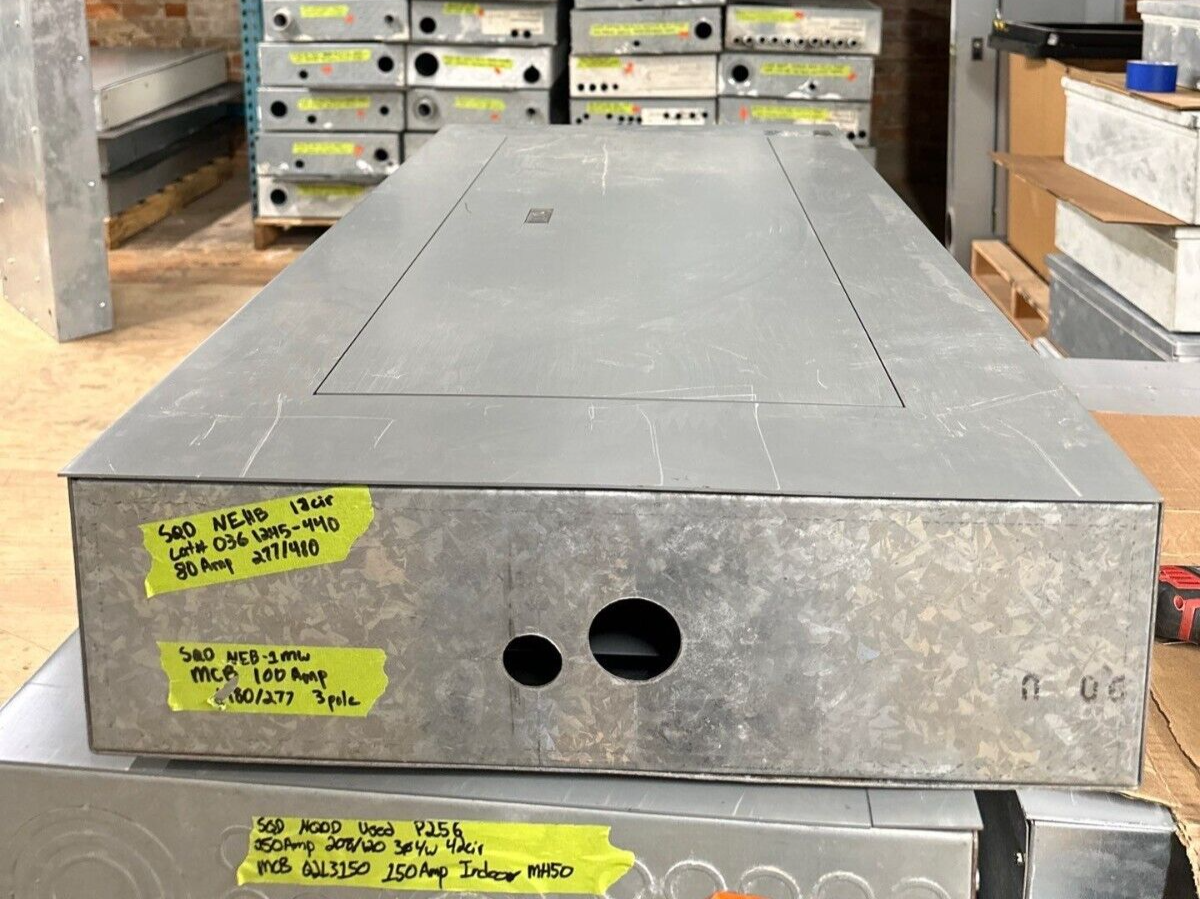 Square D NEHB Panelboard 80A 480Y/277V 3PH 4W Indoor Encl 18 Cir MCB FAL34080 P465 Used