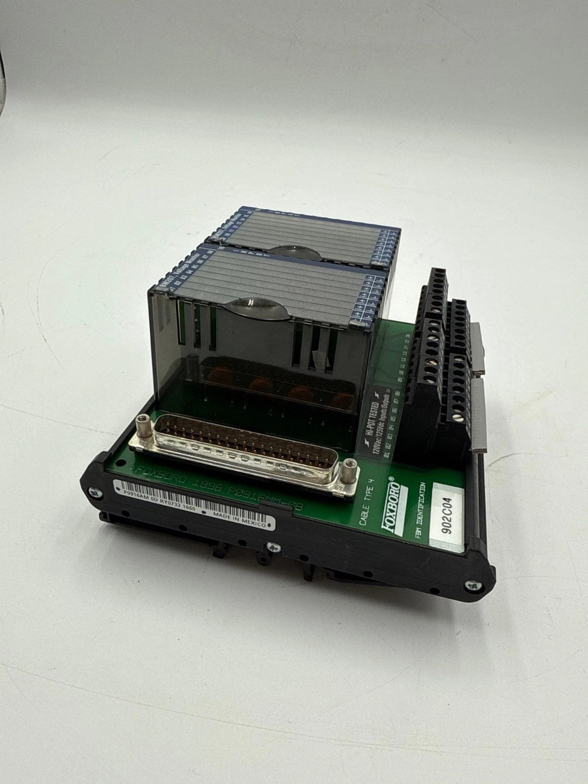 Foxboro FBM207 P0916AM Voltage Monitor Compression Terminal 2 Tier 120/125V
