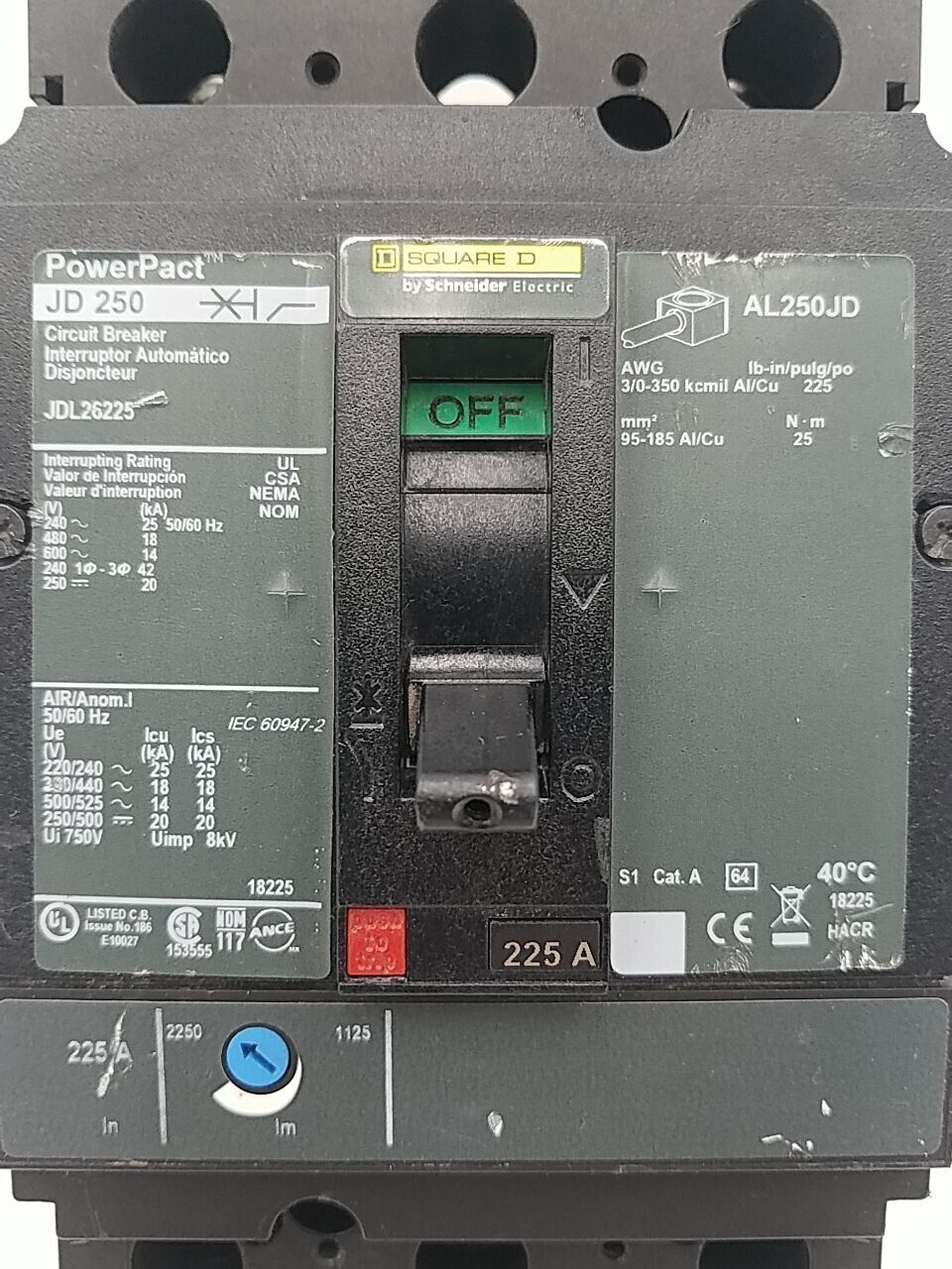 Square D JDL26225 Used
