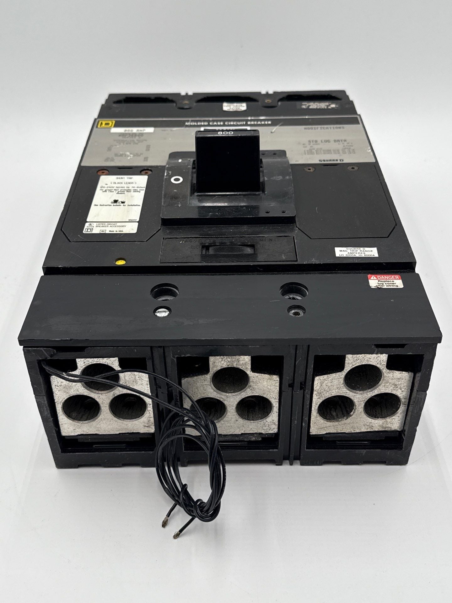 Square D MAP36800 Circuit Breaker 800A 3P 600V Shunt Trip MAP 800 Amp 3 Pole Used