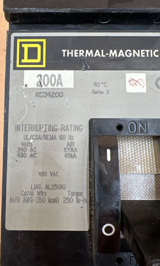 Square D KC34200 Used