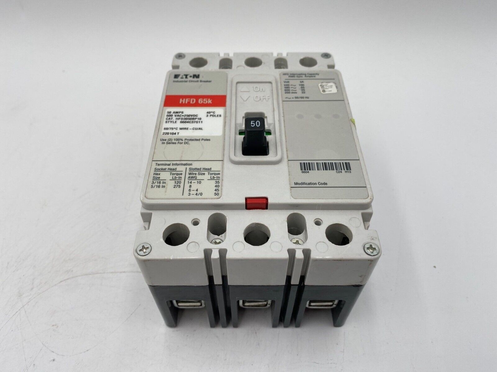 Eaton HFD3050BP10 Used