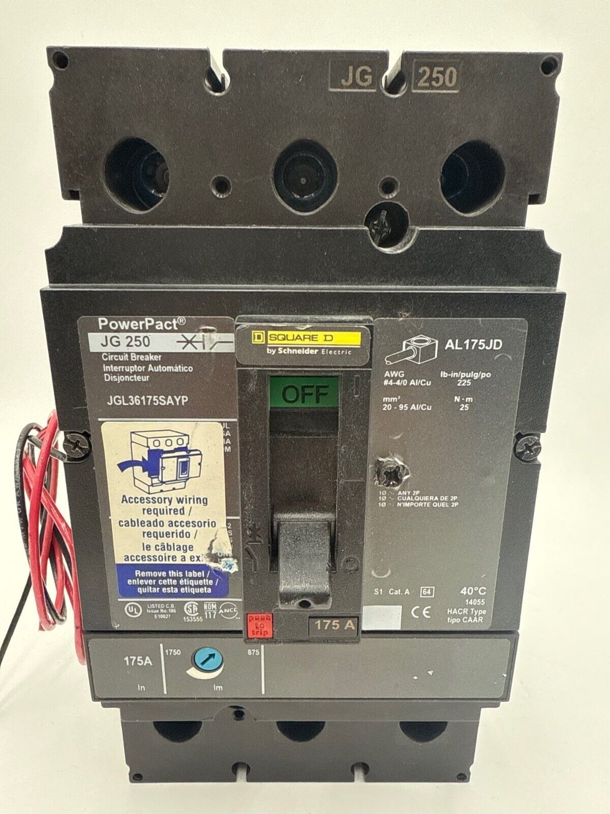 Square D JGL36175SAYP Used