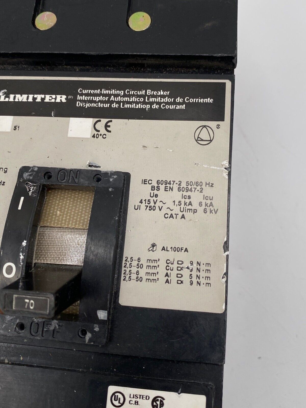 Square D FI26070AB Used