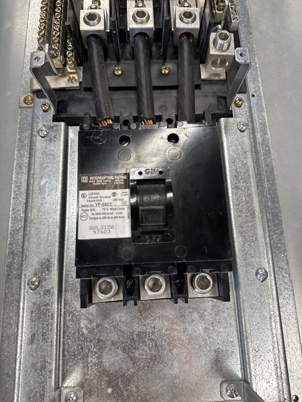 Square D NQOD Panelboard 150A 208Y/120V 3PH 4WMCB Main Q2L3150 42CIR NEMA 1 P348 Used