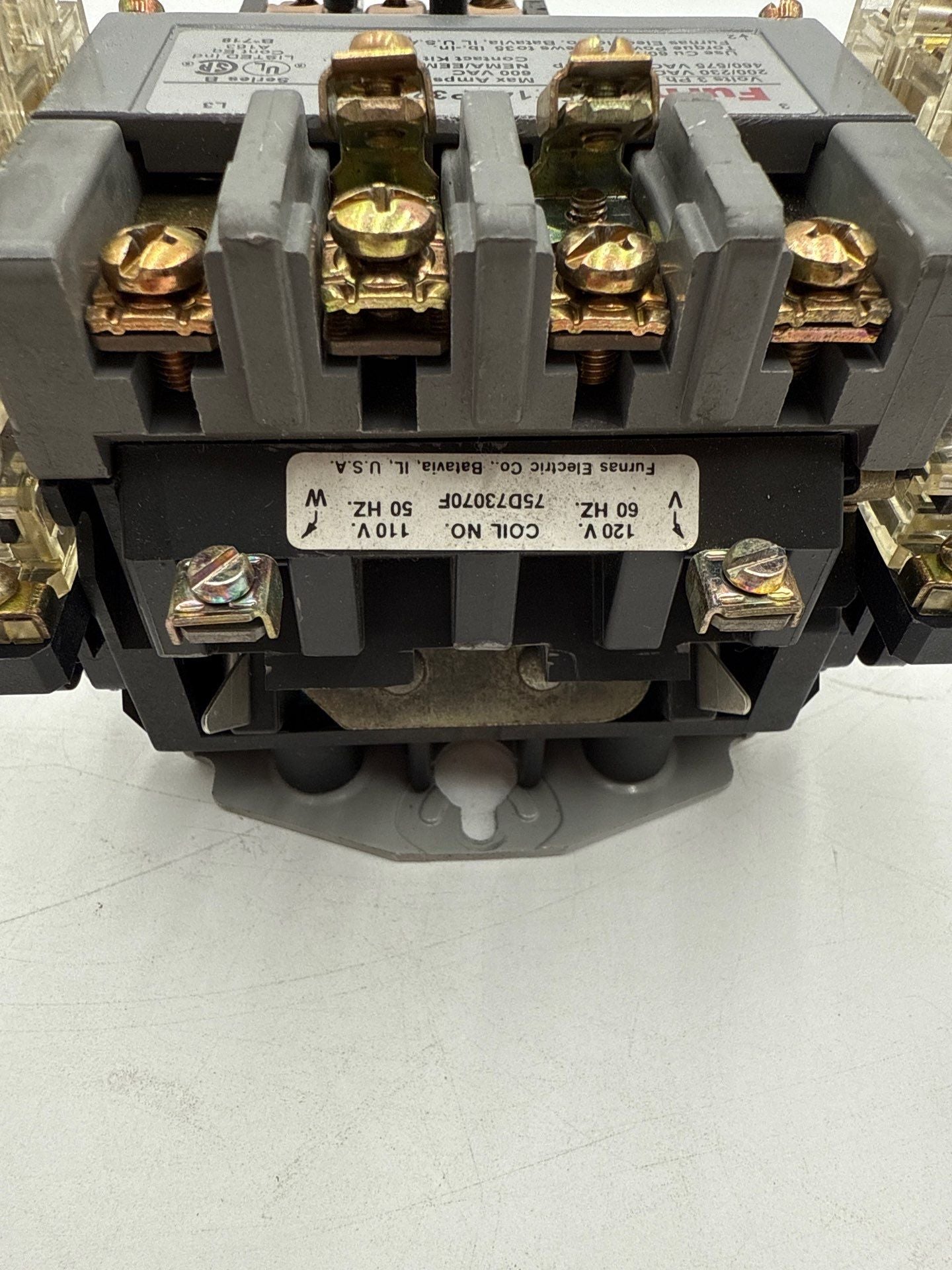 Furnas 14DP32AF71 Magnetic Starter 27A 3P 600V Size 1 Coil 110-120V Heater K52 Used