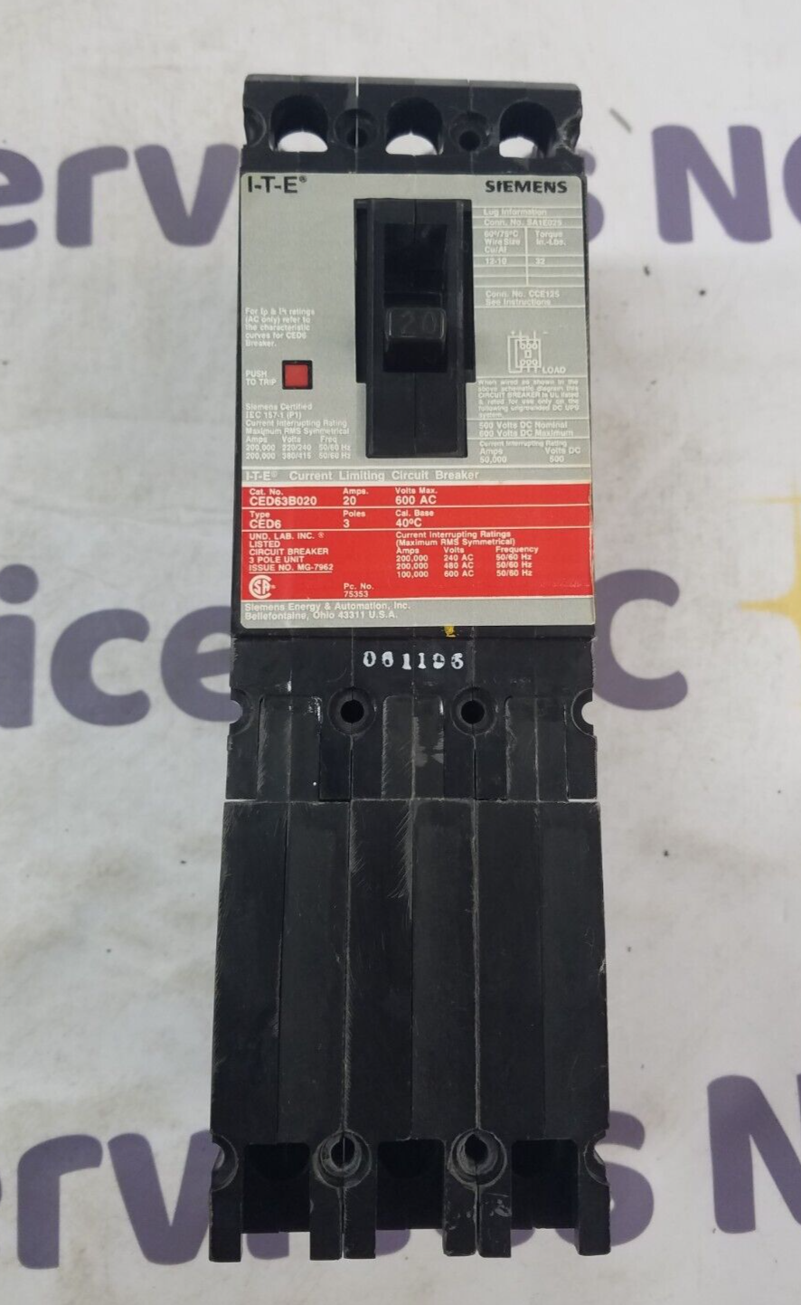 Siemens CED63B020 Used