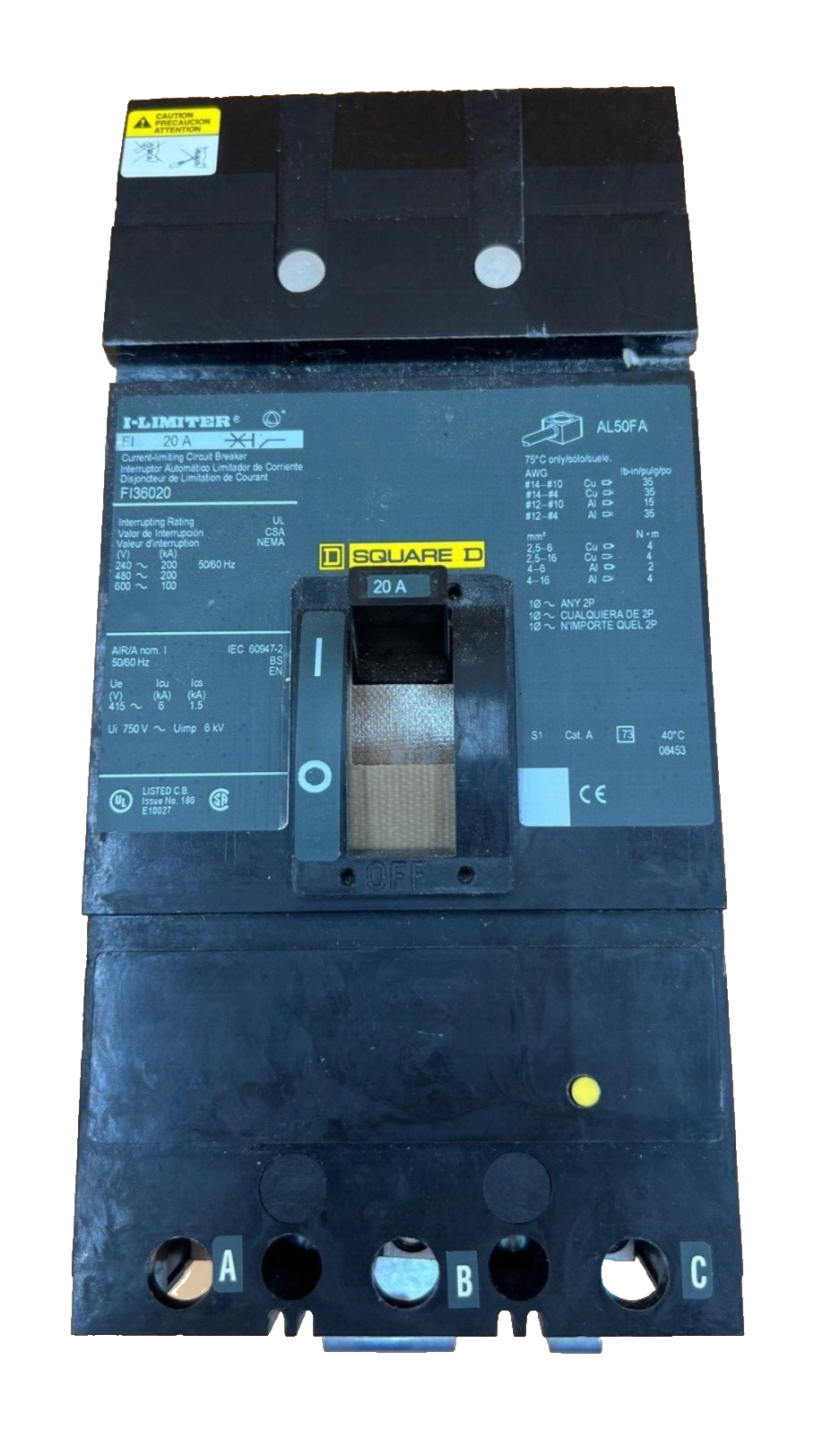 Square D FI36020 Used