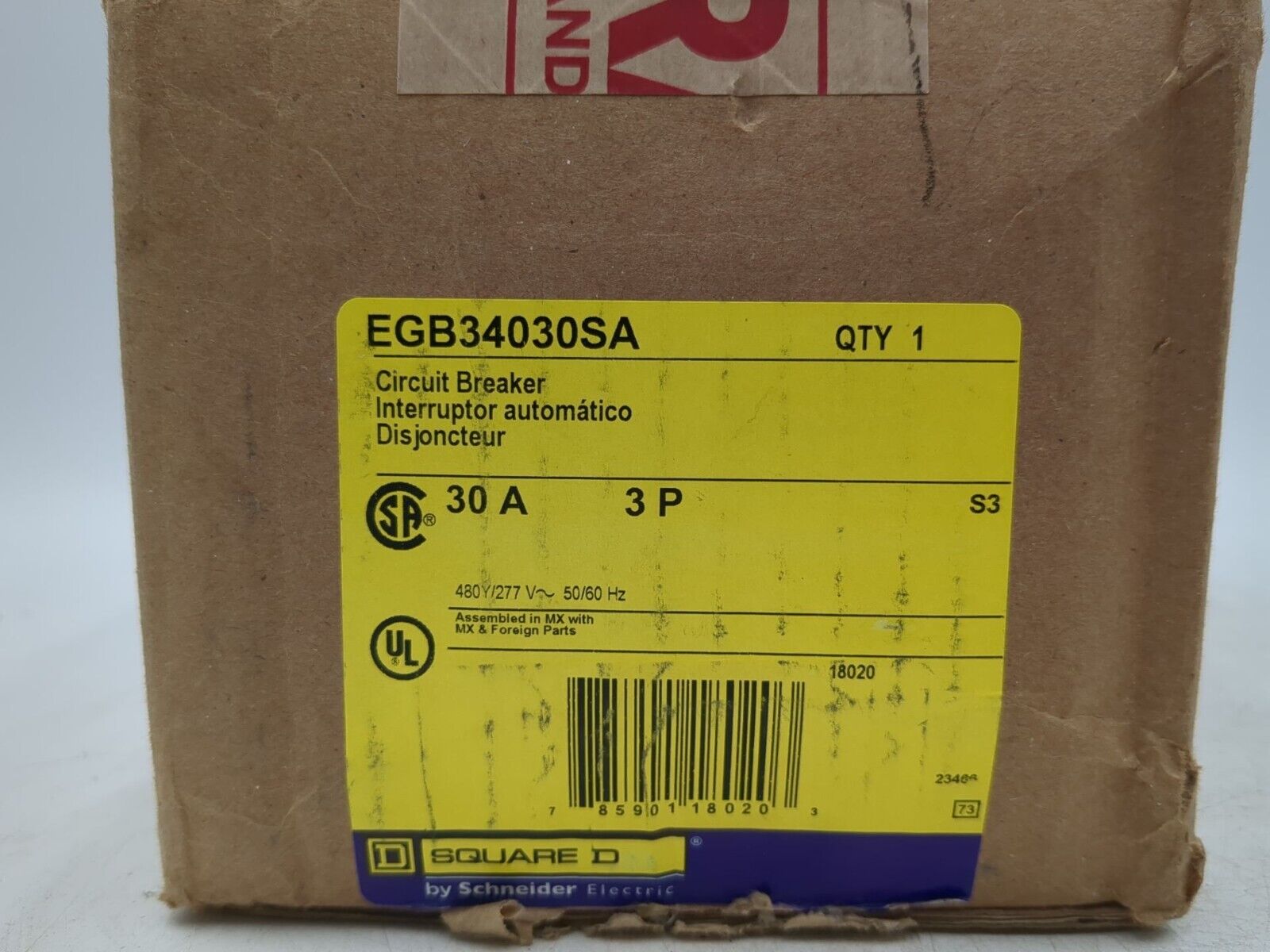 Square D EGB34030SA New