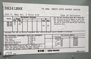 Eaton DH261NRK New