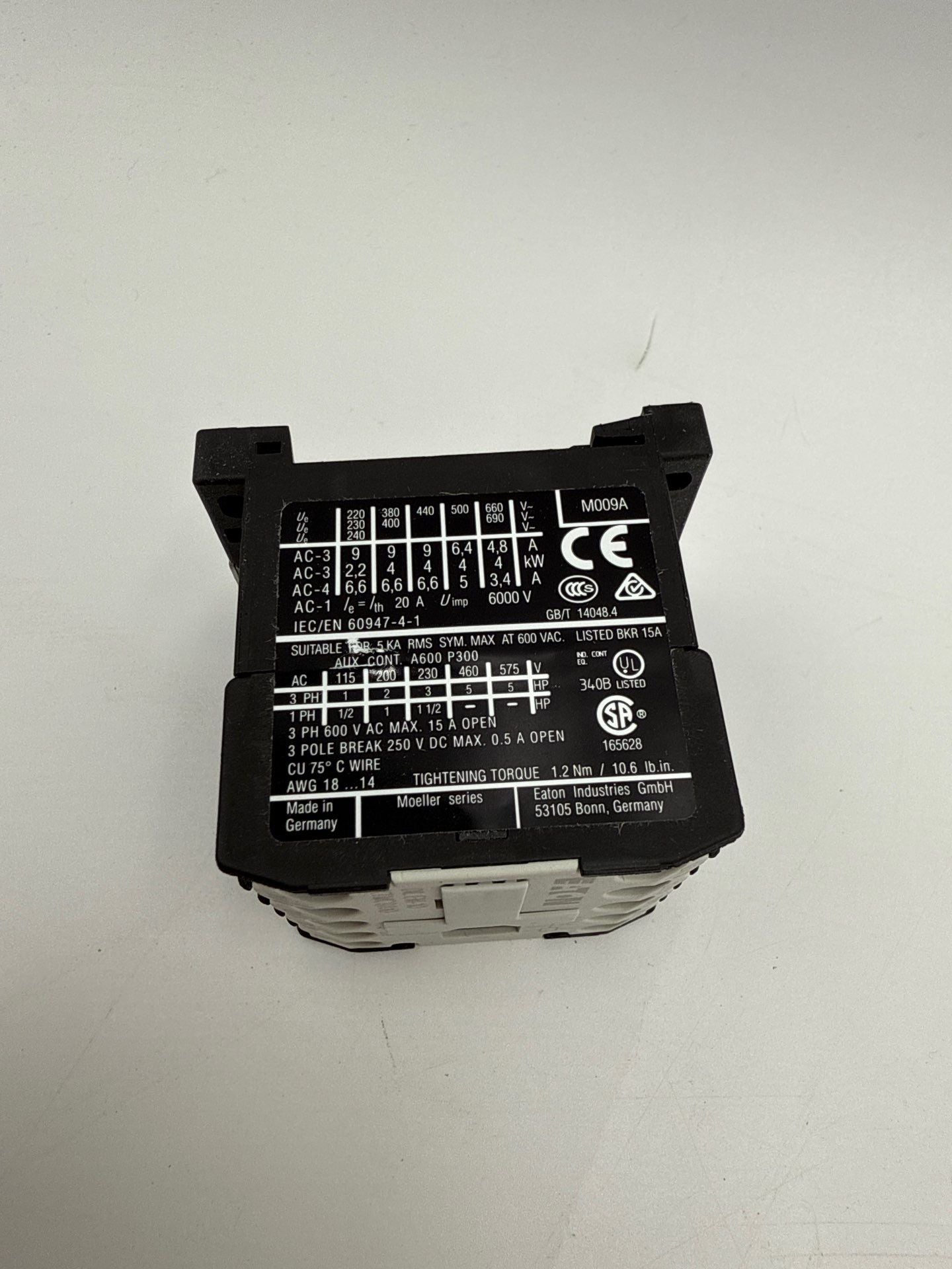 Eaton XTMC9A10A Contactor DILEM-10 Coil 110/120V 3PST-NO 3P 5HP 690V DIN New