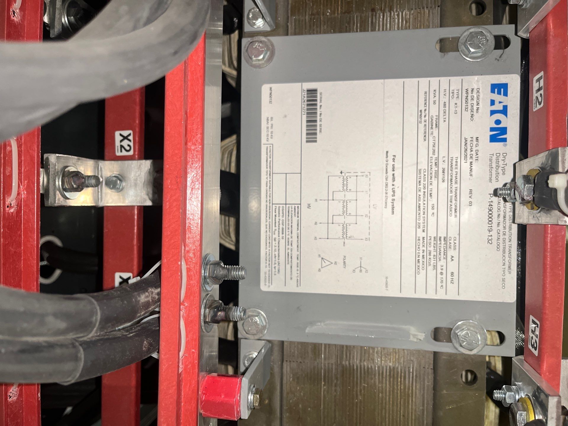 50KVA Eaton 93PM-50 IAC-D 480-208VAC UPS Distribution Integrated Accessory Cabinet New