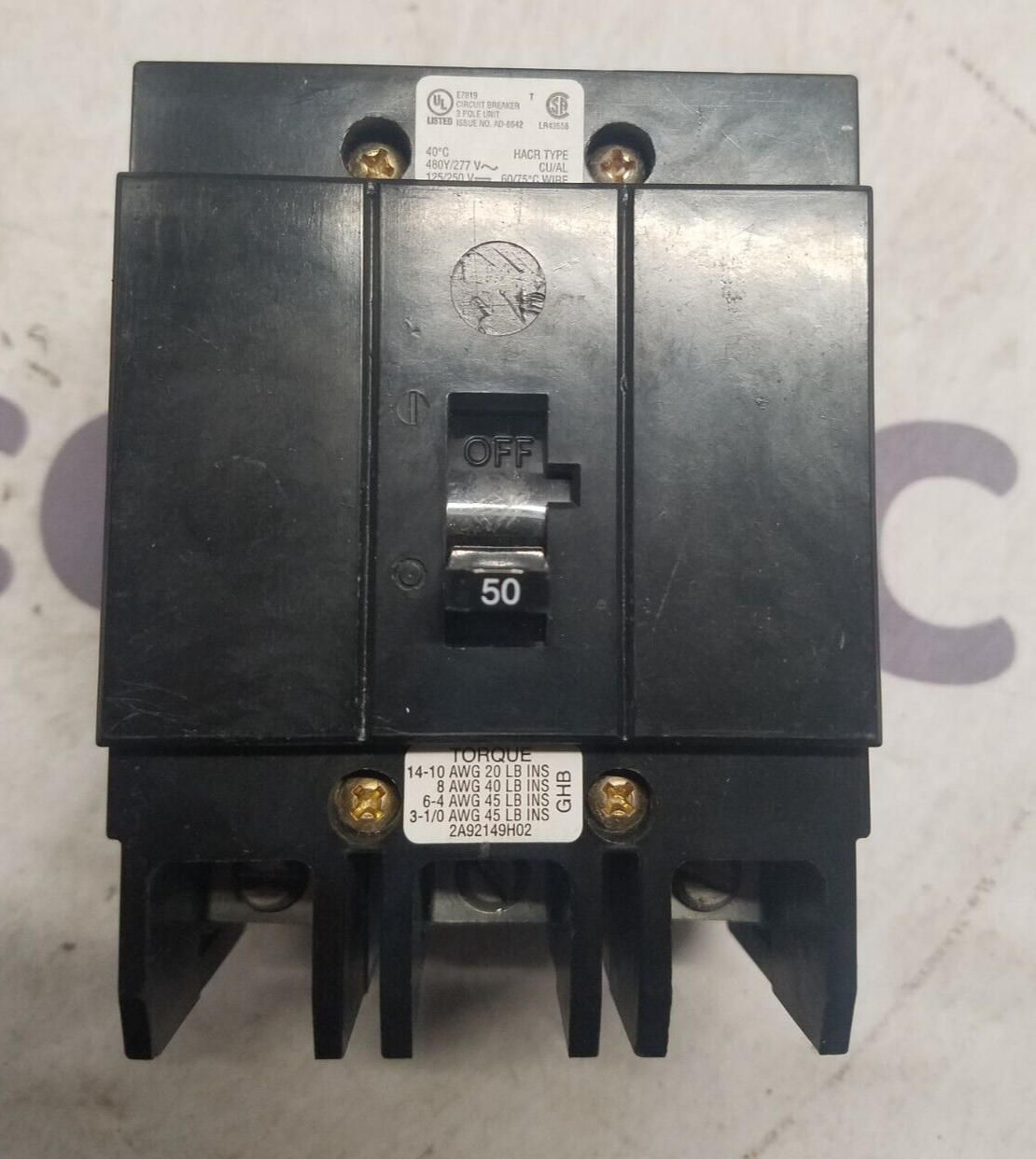 Cutler-Hammer GHB3050 Used