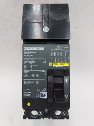 Square D FA26100AC Used