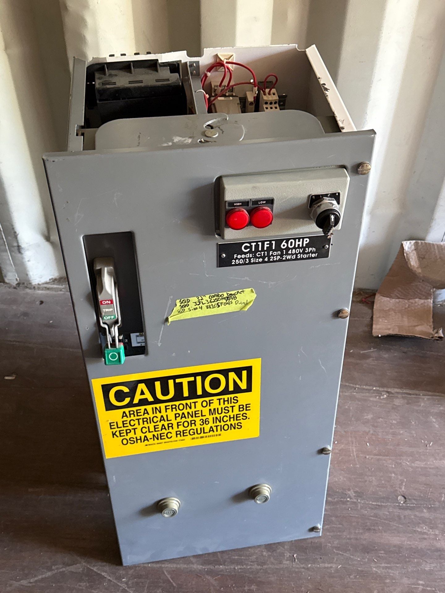 Square D Model 6 32" 250A MCC Combo Bucket Size 4 Reversing Starter Used