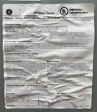 GE TH3362R New