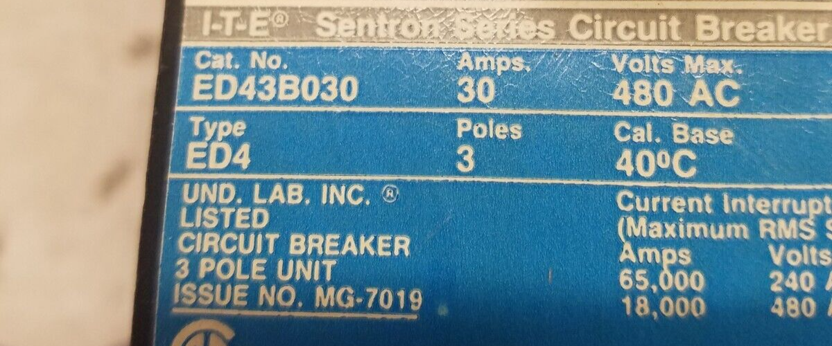 Siemens ED43B030 Used