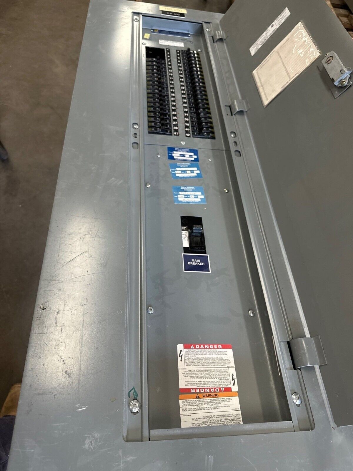 Square D NQOD442M225 Panelboard 225A 208/120V 3PH MCB Indoor Encl 42 Cir Q2L3200 P369 Used